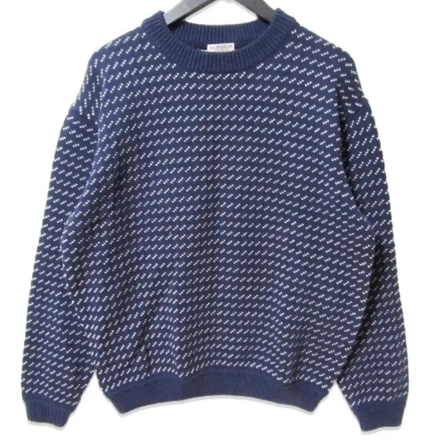 [BUNJANG] Beauty &amp; Youth Buzz Eye Pattern Crew Neck Sweatshirt / 뷰티앤유스 버즈아이 패턴 크루넥 스웨트