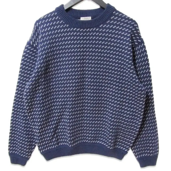 [BUNJANG] Beauty &amp; Youth Buzz Eye Pattern Crew Neck Sweatshirt / 뷰티앤유스 버즈아이 패턴 크루넥 스웨트