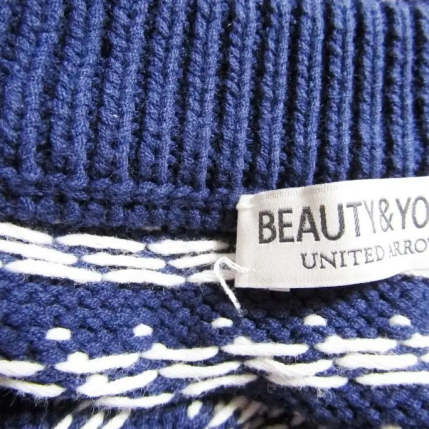 [BUNJANG] Beauty &amp; Youth Buzz Eye Pattern Crew Neck Sweatshirt / 뷰티앤유스 버즈아이 패턴 크루넥 스웨트