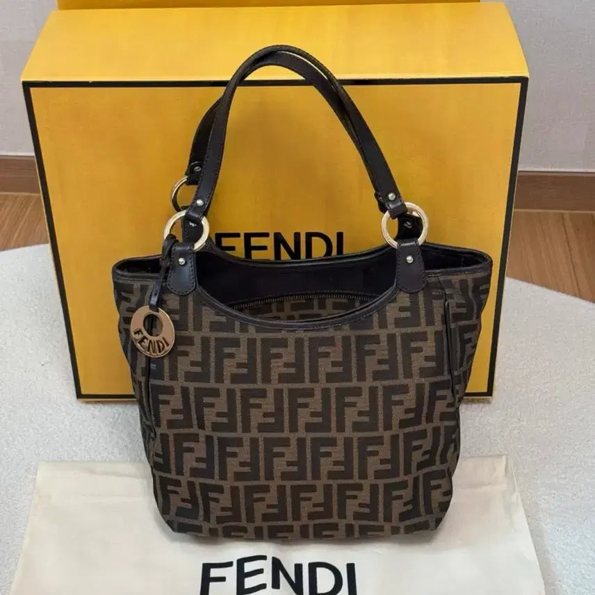 [BUNJANG] Fendi FF Logo Brown Tote Bag / 펜디 FF로고 토트백 브라운 쇼퍼백(오늘만 이 할인 가격!)