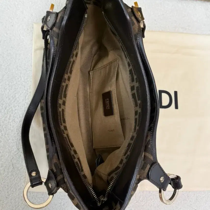 [BUNJANG] Fendi FF Logo Brown Tote Bag / 펜디 FF로고 토트백 브라운 쇼퍼백(오늘만 이 할인 가격!)