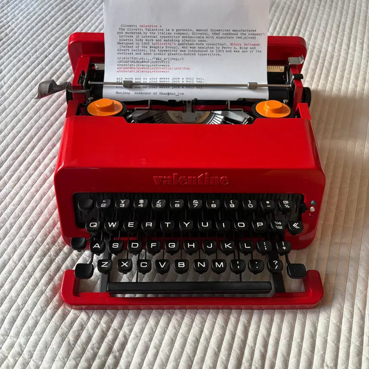 [BUNJANG] Olivetti Valentine Typewriter / 올리베티 발렌타인 타자기 Olivetti valentine s