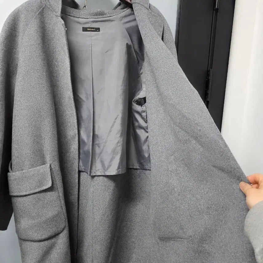 [BUNJANG] A.V.F Handmade Long Hooded Coat / 아니베에프 핸드메이드 롱후드코트 L