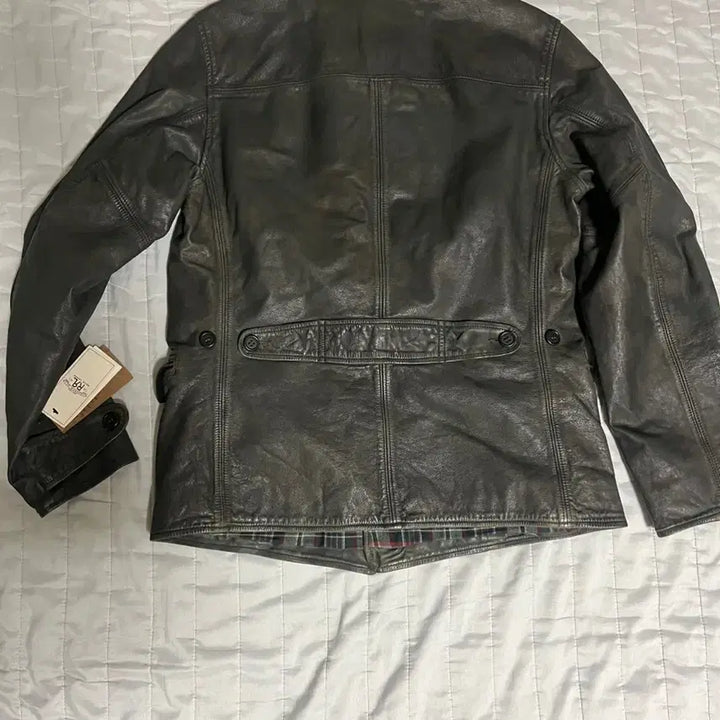 [BUNJANG] RRL Indigo Leather Carcoat / 신상 RRL 인디고 레더 카코트 S사이즈