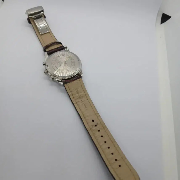 [BUNJANG] Casio BESIDE Chronograph Leather Watch / 카시오 BESIDE 크로노그래프 가죽 시계