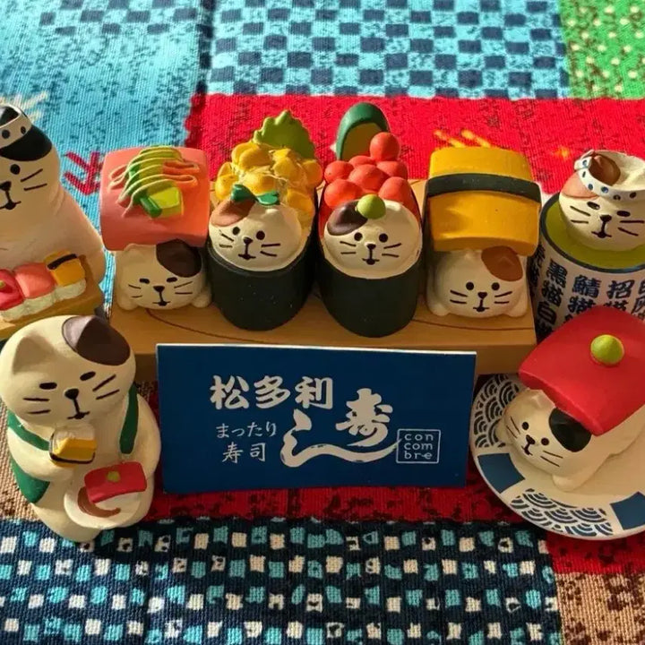 [BUNJANG] Decole 2022 Sushi Shop Series Egg Sushi Cat Figurine / 단품) 데꼴 2022 초밥집 시리즈 계란 초밥 고양이