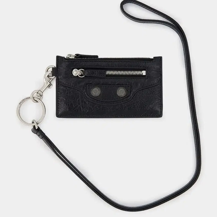 [BUNJANG] Balenciaga Le Cagole Men Card Case on Key Chain Black / 발렌시아가 르 카골 맨 카드 케이스 온 키체인 블랙
