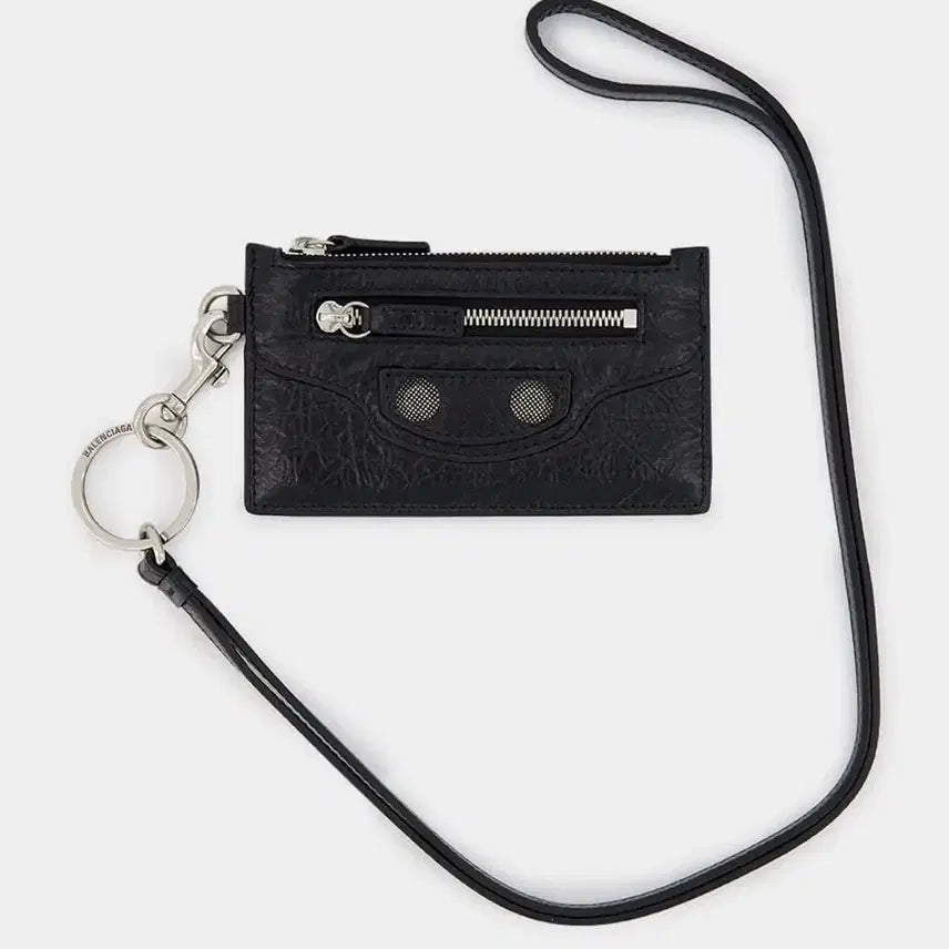 [BUNJANG] Balenciaga Le Cagole Men Card Case on Key Chain Black / 발렌시아가 르 카골 맨 카드 케이스 온 키체인 블랙