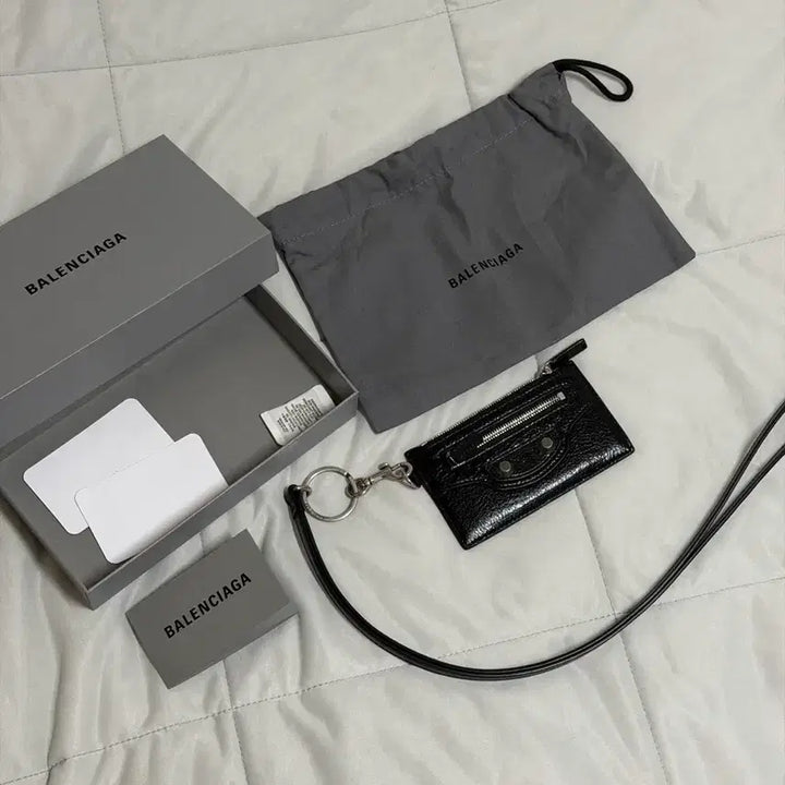 [BUNJANG] Balenciaga Le Cagole Men Card Case on Key Chain Black / 발렌시아가 르 카골 맨 카드 케이스 온 키체인 블랙