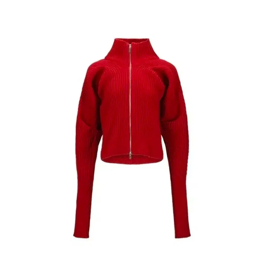 [BUNJANG] YCH High Neck Two-Way Zip-Up Knit / (새상품) 와이씨에이치(YCH) 하이넥 투웨이 디테일 집업 니트