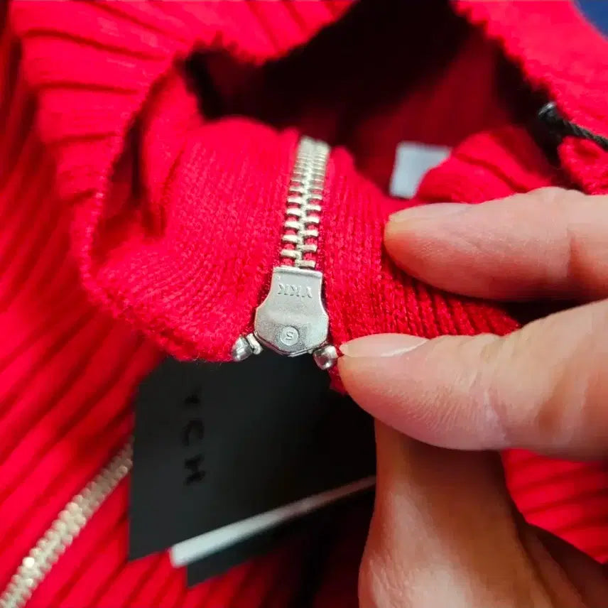 [BUNJANG] YCH High Neck Two-Way Zip-Up Knit / (새상품) 와이씨에이치(YCH) 하이넥 투웨이 디테일 집업 니트