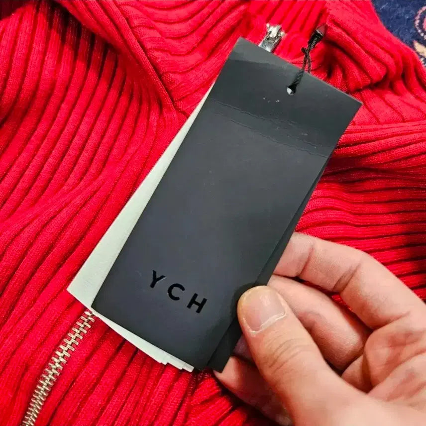 [BUNJANG] YCH High Neck Two-Way Zip-Up Knit / (새상품) 와이씨에이치(YCH) 하이넥 투웨이 디테일 집업 니트