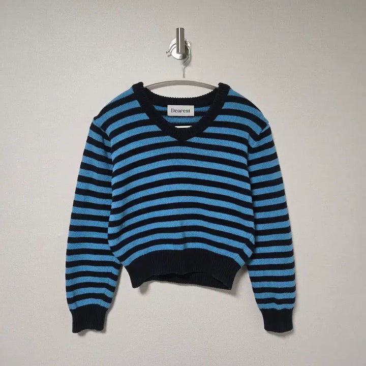 [BUNJANG] Dearlist Striped Crop Knit Top / 디어리스트 스트라이프 크롭 니트 / 여자 니트/여성 니트