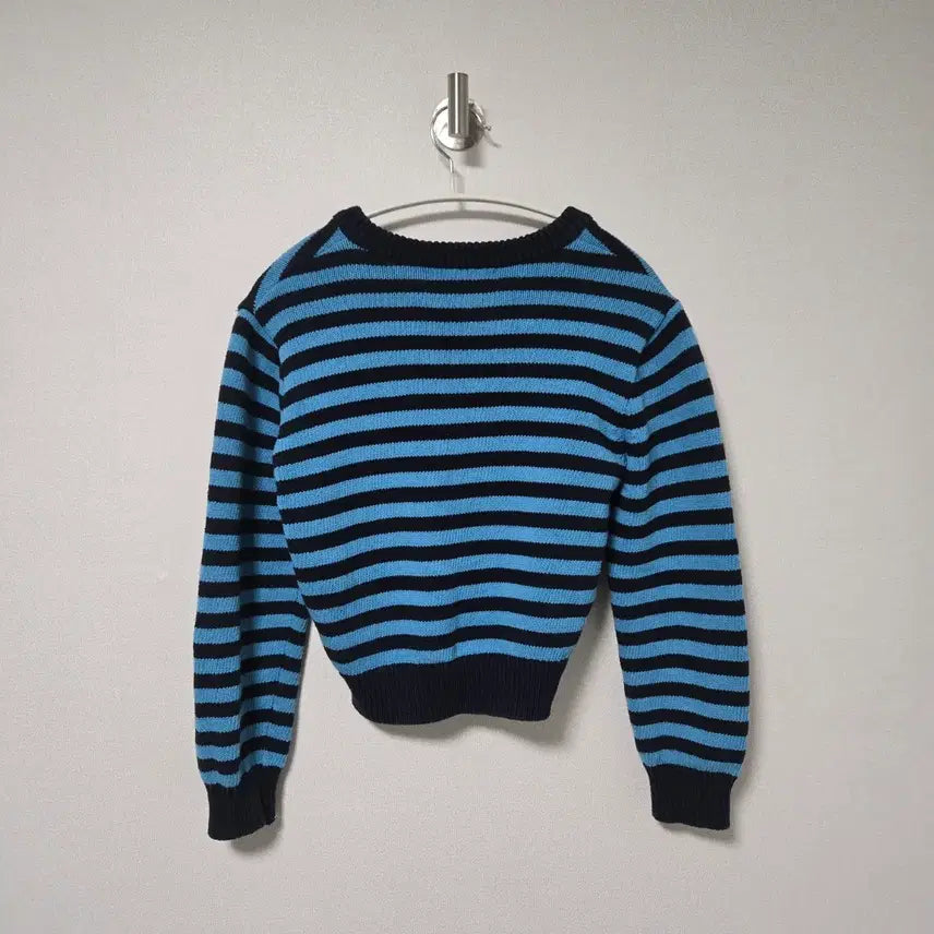 [BUNJANG] Dearlist Striped Crop Knit Top / 디어리스트 스트라이프 크롭 니트 / 여자 니트/여성 니트