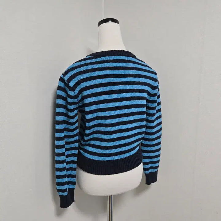 [BUNJANG] Dearlist Striped Crop Knit Top / 디어리스트 스트라이프 크롭 니트 / 여자 니트/여성 니트