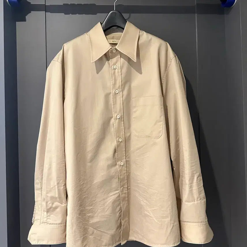 [BUNJANG] RECTO Beige Shirt / 렉토 베이지 셔츠