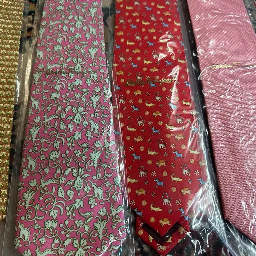 [BUNJANG] Ferragamo Necktie Accessory Set / *새상품 페라가모 명품 넥타이 악세사리 5종