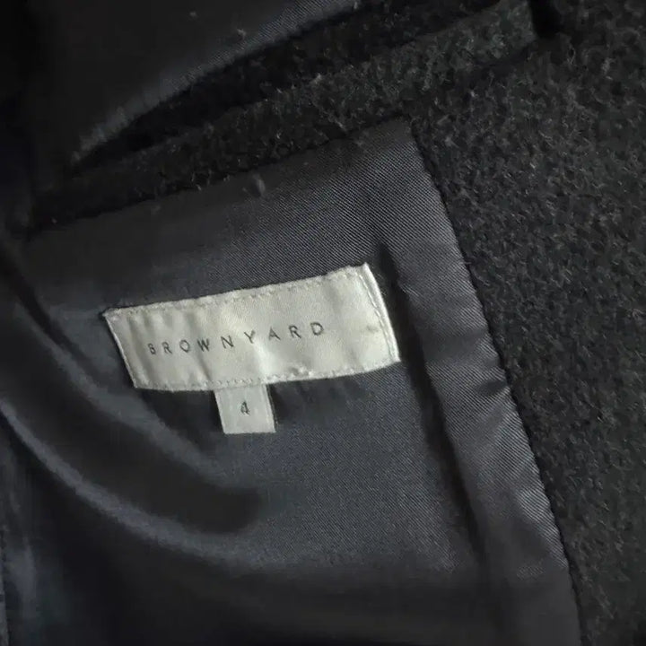 [BUNJANG] Brownyard Breasted Double Coat - Charcoal / (4)브라운야드 브레스티드 더블 코트 - 차콜