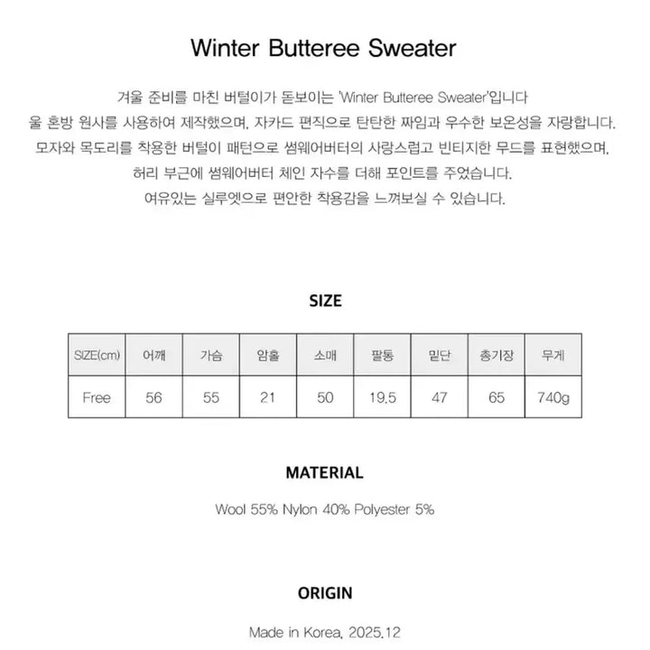 [BUNJANG] Winter Butteree Sweater - Navy / 썸웨어버터 Winter Butteree Sweater - Navy
