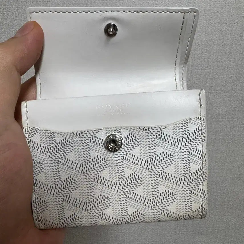[BUNJANG] Goyard White Card Wallet Full Package / 고야드 플랩 카드지갑 화이트 풀박스