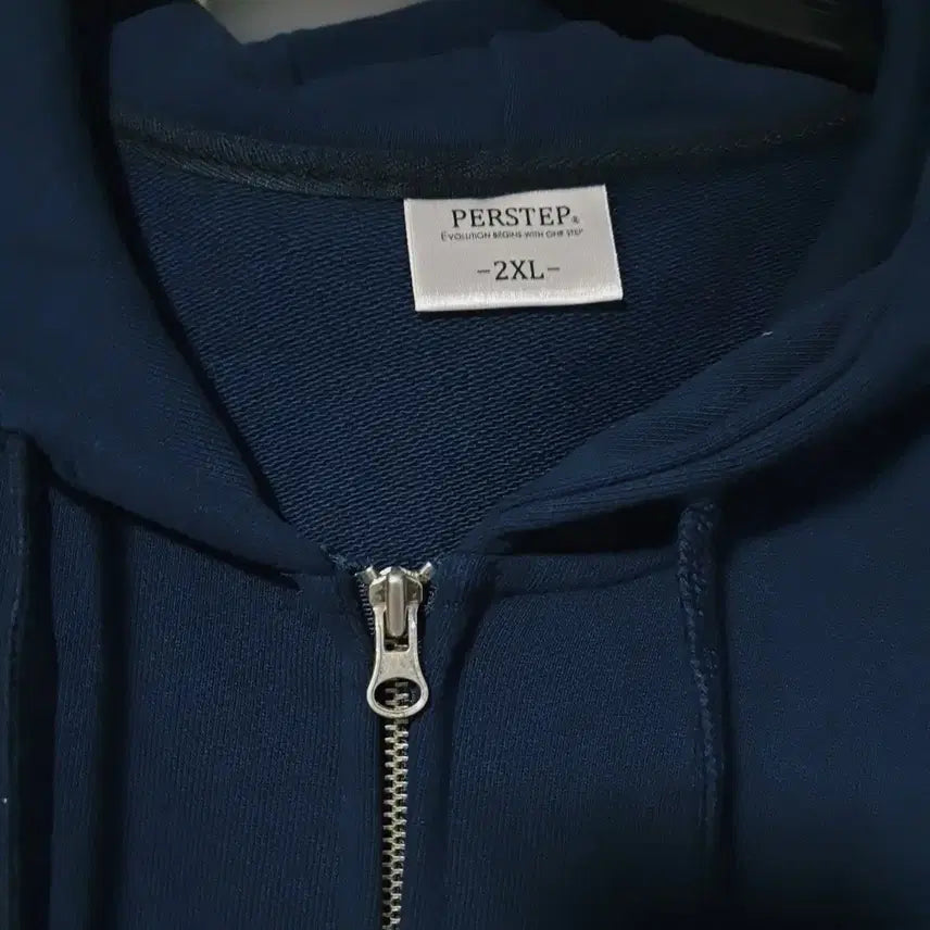 [BUNJANG] XXL Perstep Two-Way Hoodie Zip-Up (Navy) / 가격할인! XXL 퍼스텝 투웨이 후드집업 남색