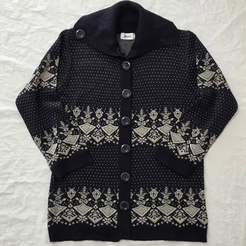 [BUNJANG] Vintage Nordic Knit Cardigan / 모리걸 할매카지 노르딕 니트 가디건 일본빈티지