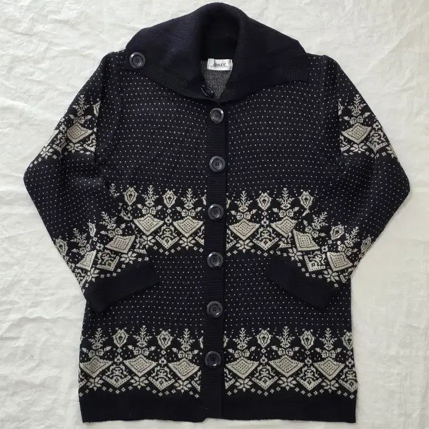 [BUNJANG] Vintage Nordic Knit Cardigan / 모리걸 할매카지 노르딕 니트 가디건 일본빈티지