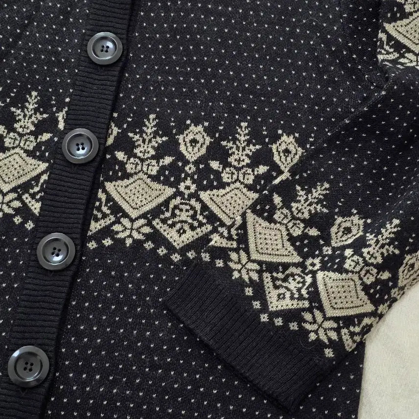 [BUNJANG] Vintage Nordic Knit Cardigan / 모리걸 할매카지 노르딕 니트 가디건 일본빈티지