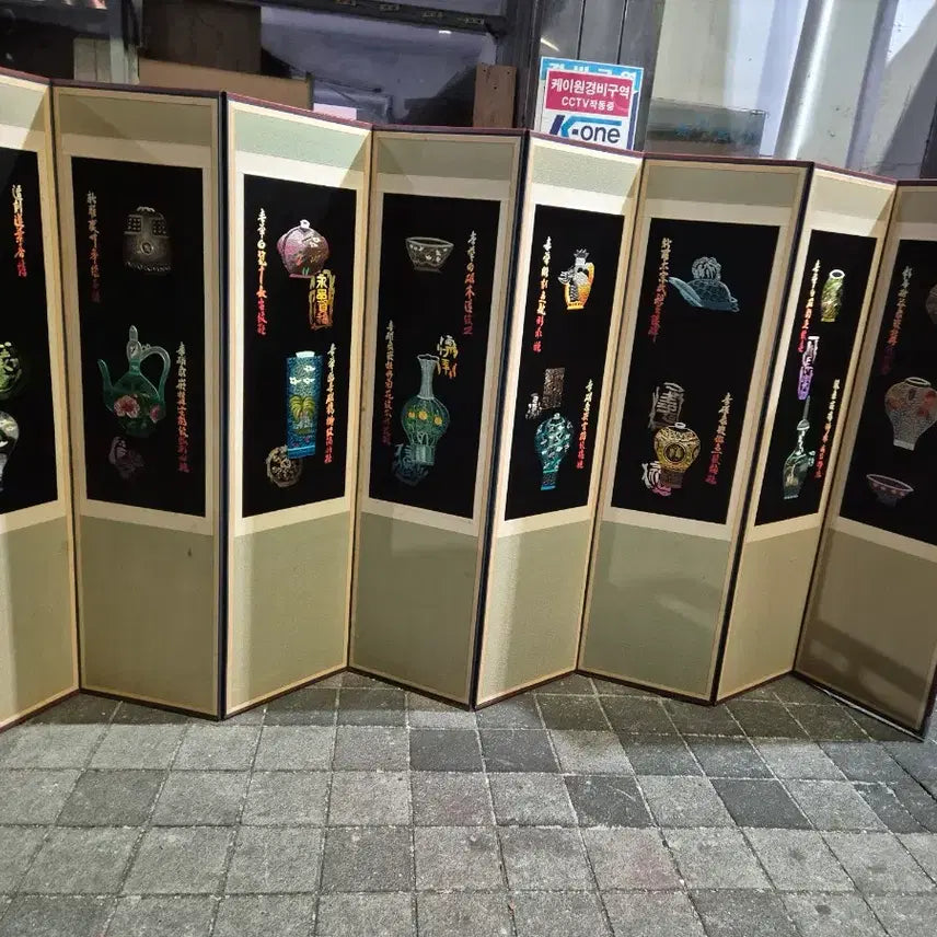 [BUNJANG] 158cm Eight-Panel Folding Screen / 43    158 센치병풍8폭 최상급