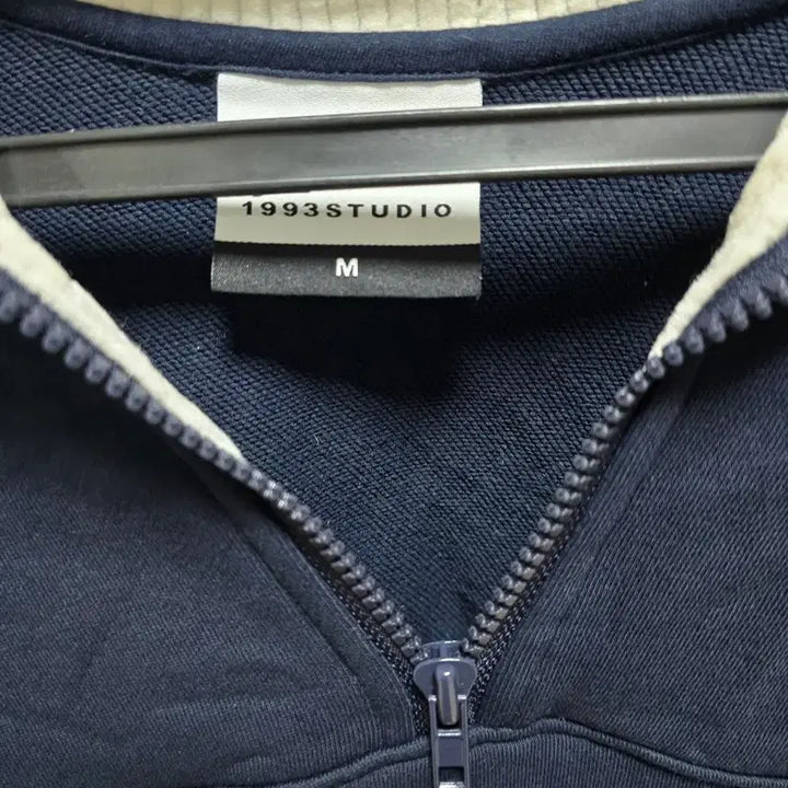 [BUNJANG] 1993studio Navy Corduroy Half-Zip Hoodie M / 1993studio 네이비 후드 하프집업 M