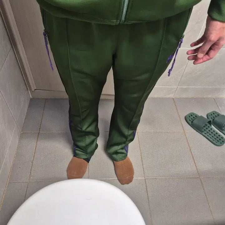 [BUNJANG] Needles Narrow Fit Track Pants Olive / 니들스 내로우핏  트랙 팬츠 s(30) 올리브