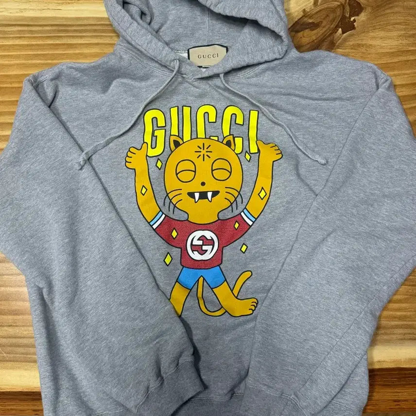 [BUNJANG] Gucci Cat Print Hoodie / 구찌 캣 프린트 후드티