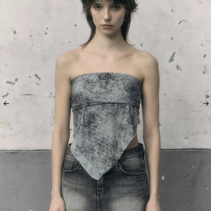 [BUNJANG] Bohemian Seoul Vintage Denim Mini Skirt / 보헤미안서울 빈티지 데님 블랙 미니스커트 1사이즈