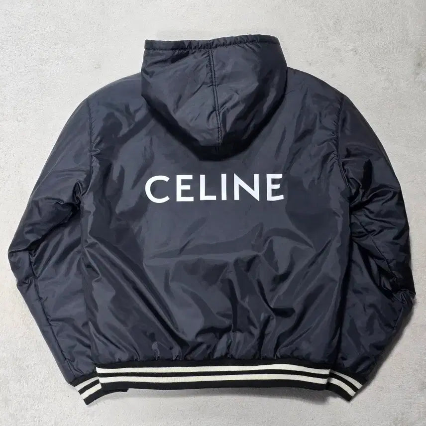 [BUNJANG] Celine Nylon Varsity Hoodie Jacket / Celine 셀린느 백로고 나일론 바시티 후드 자켓