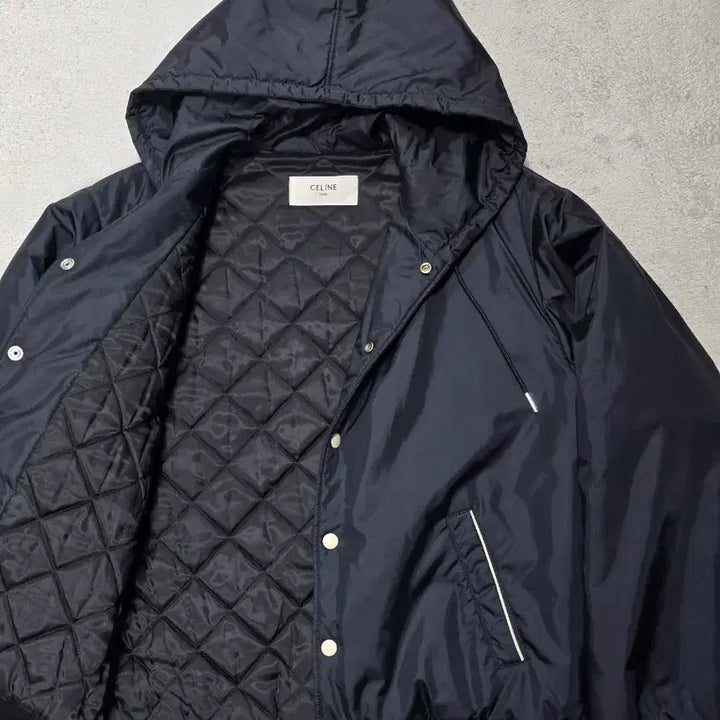 [BUNJANG] Celine Nylon Varsity Hoodie Jacket / Celine 셀린느 백로고 나일론 바시티 후드 자켓