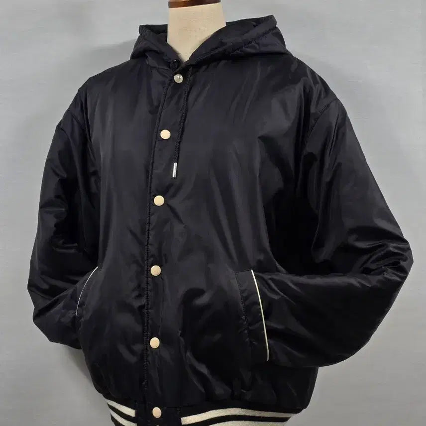 [BUNJANG] Celine Nylon Varsity Hoodie Jacket / Celine 셀린느 백로고 나일론 바시티 후드 자켓