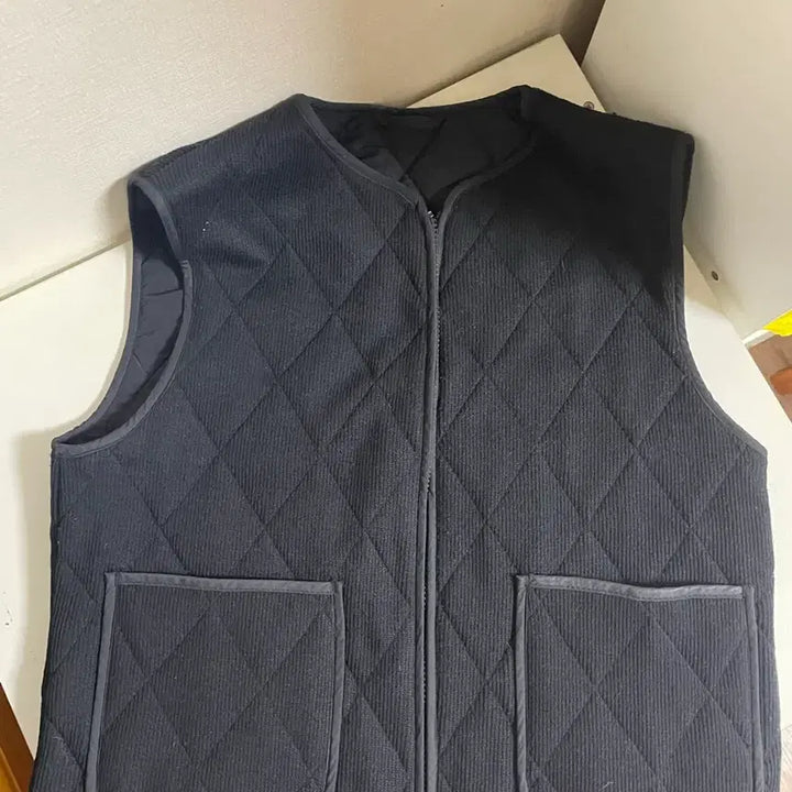 [BUNJANG] Corduroy Quilted Vest / 코듀로이 소재 이너조끼