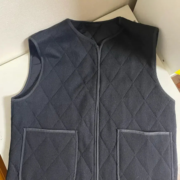 [BUNJANG] Corduroy Quilted Vest / 코듀로이 소재 이너조끼