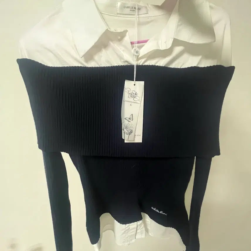 [BUNJANG] Labellblanc Layered Knit / 라벨르블랑 뮤즈 레이어드 니트