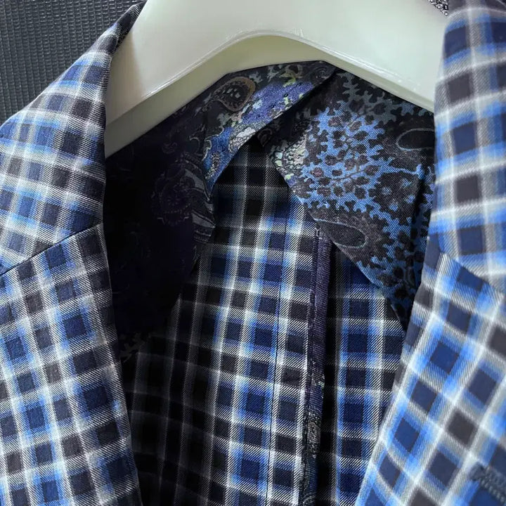 [BUNJANG] ETRO Check Cotton Jacket (IT52) / ETRO 에트로 체크 코튼 자켓 / Made in Italy / IT52
