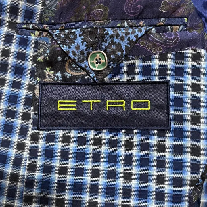 [BUNJANG] ETRO Check Cotton Jacket (IT52) / ETRO 에트로 체크 코튼 자켓 / Made in Italy / IT52