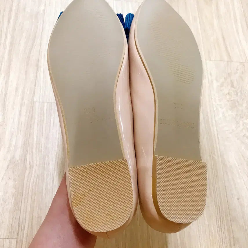 [BUNJANG] Ribbon Flat Shoes (5 Pairs Bundle) / [새상품] 리본플랫 5종 블랙+베이지 에나멜 페이턴트 플랫슈즈