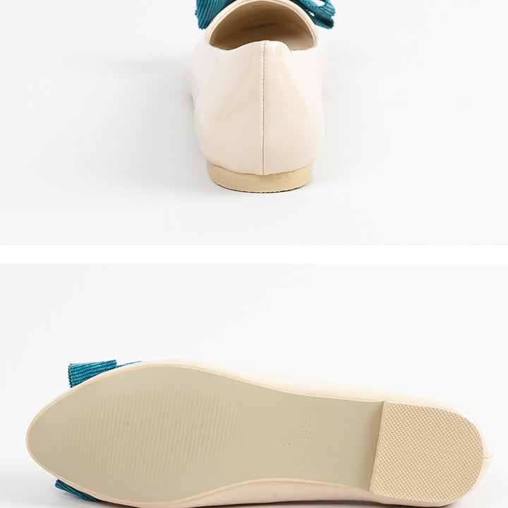 [BUNJANG] Ribbon Flat Shoes (5 Pairs Bundle) / [새상품] 리본플랫 5종 블랙+베이지 에나멜 페이턴트 플랫슈즈
