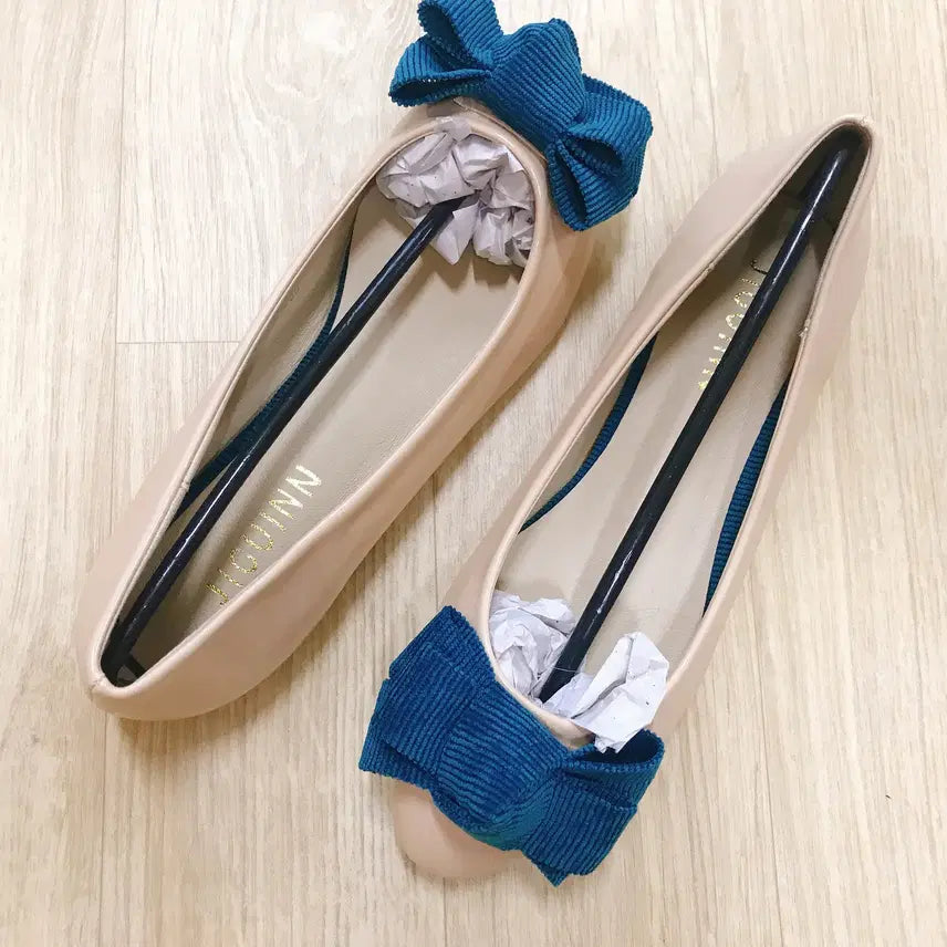 [BUNJANG] Ribbon Flat Shoes (5 Pairs Bundle) / [새상품] 리본플랫 5종 블랙+베이지 에나멜 페이턴트 플랫슈즈