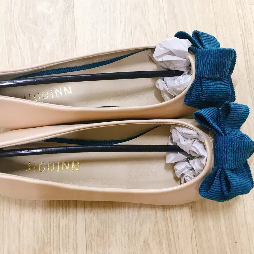 [BUNJANG] Ribbon Flat Shoes (5 Pairs Bundle) / [새상품] 리본플랫 5종 블랙+베이지 에나멜 페이턴트 플랫슈즈