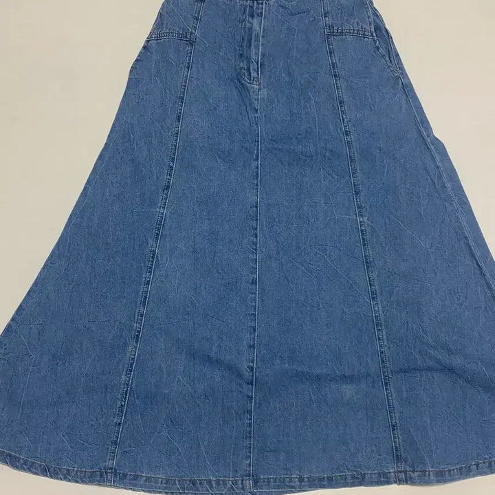[BUNJANG] Missa Denim Two-Piece Set / 미샤 데님 반팔 셔츠 블라우스+롱스커트