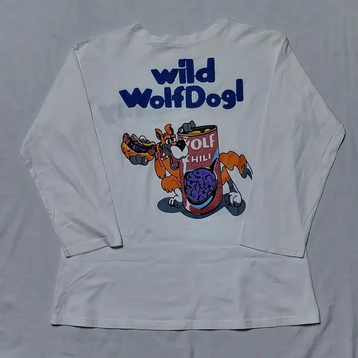 [BUNJANG] SHEENA Wild WolfDog Chenille Embroidered T-shirt / (M) SHEENA 레트로 팝 늑대 입체자수 티셔츠