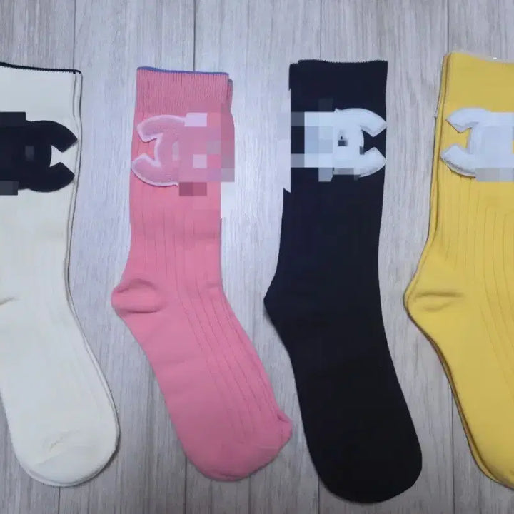 [BUNJANG] CC Logo Point Socks Set / CC 로고 포인트 양말 세트