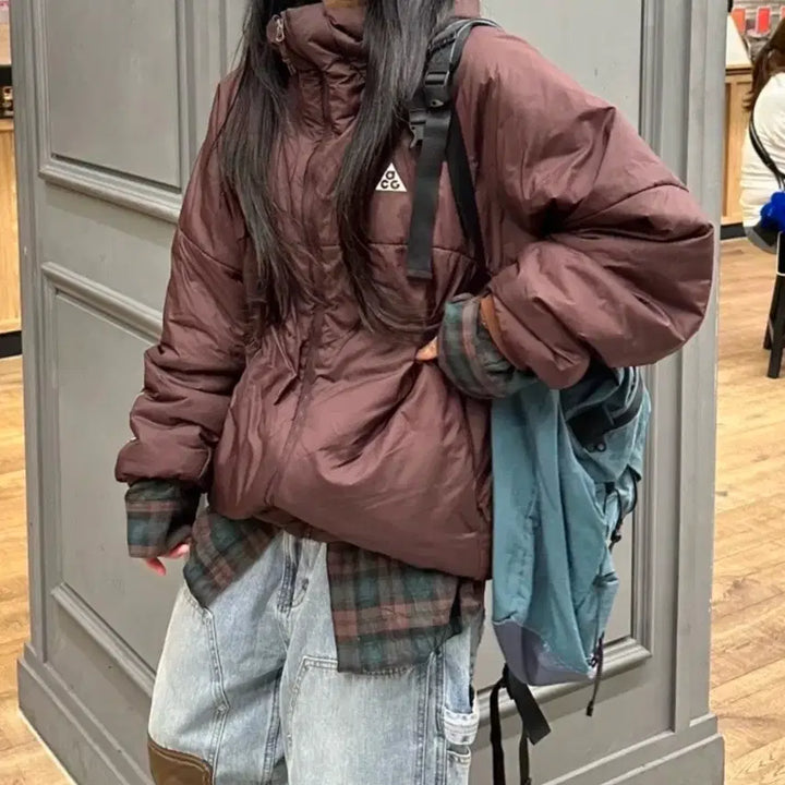 [BUNJANG] Nike ACG Therma-FIT Roped Duffel Brown / (착샷) 나이키 acg 써마핏 로프드도프 브라운