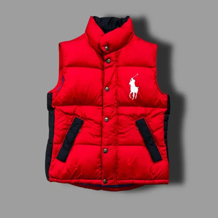 [BUNJANG] Polo Ralph Lauren Big Pony Red Padded Vest S / 폴로 랄프로렌 빅포니 레드 패딩 조끼 S